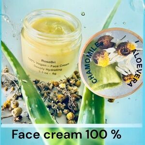 100% face cream vegan -cream facial 100% vegana -homemade
